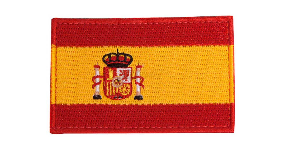 Parche Bandera España color 100% bordada. - www.